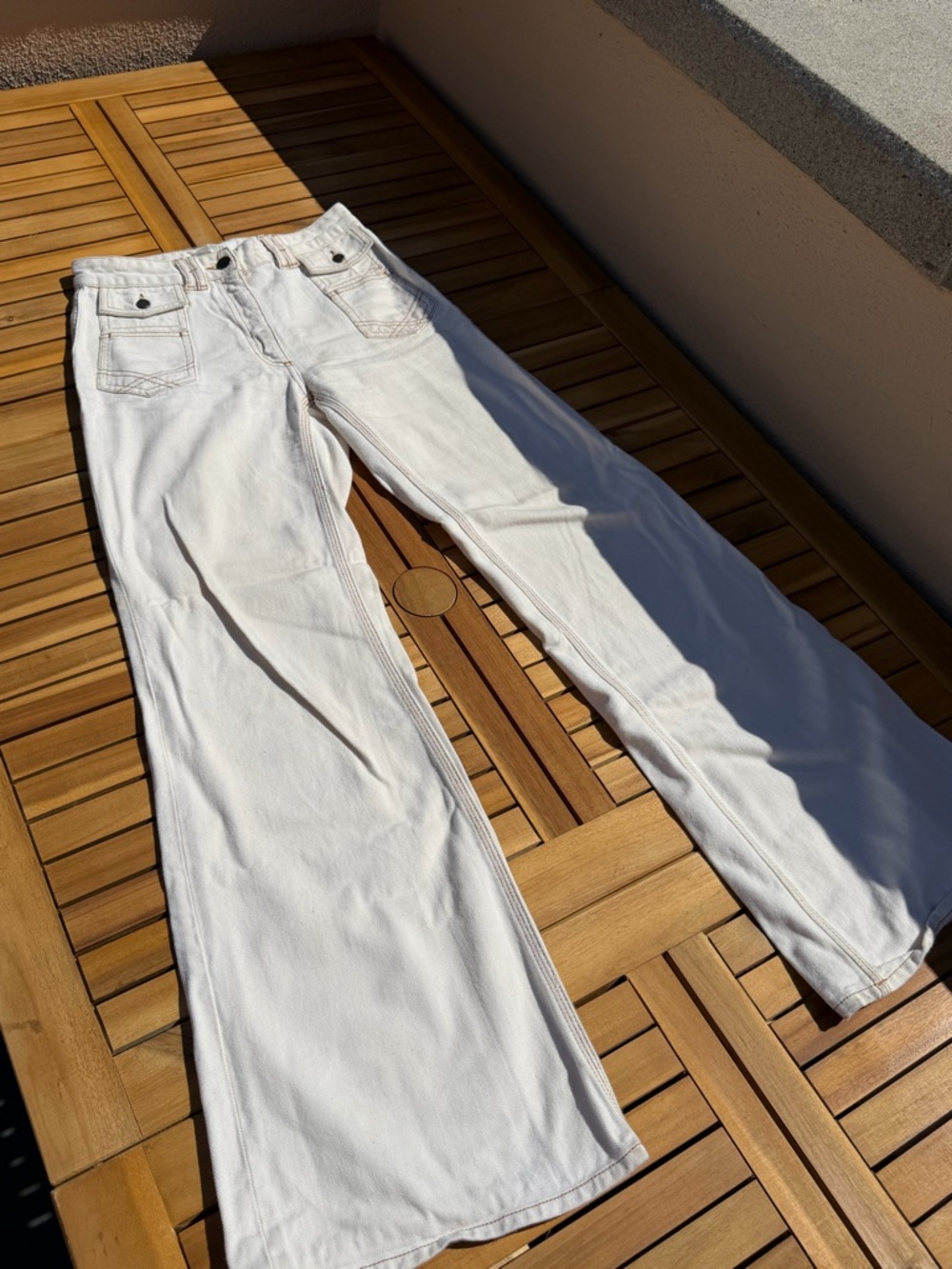 Gerard Darel White Flared Jeans